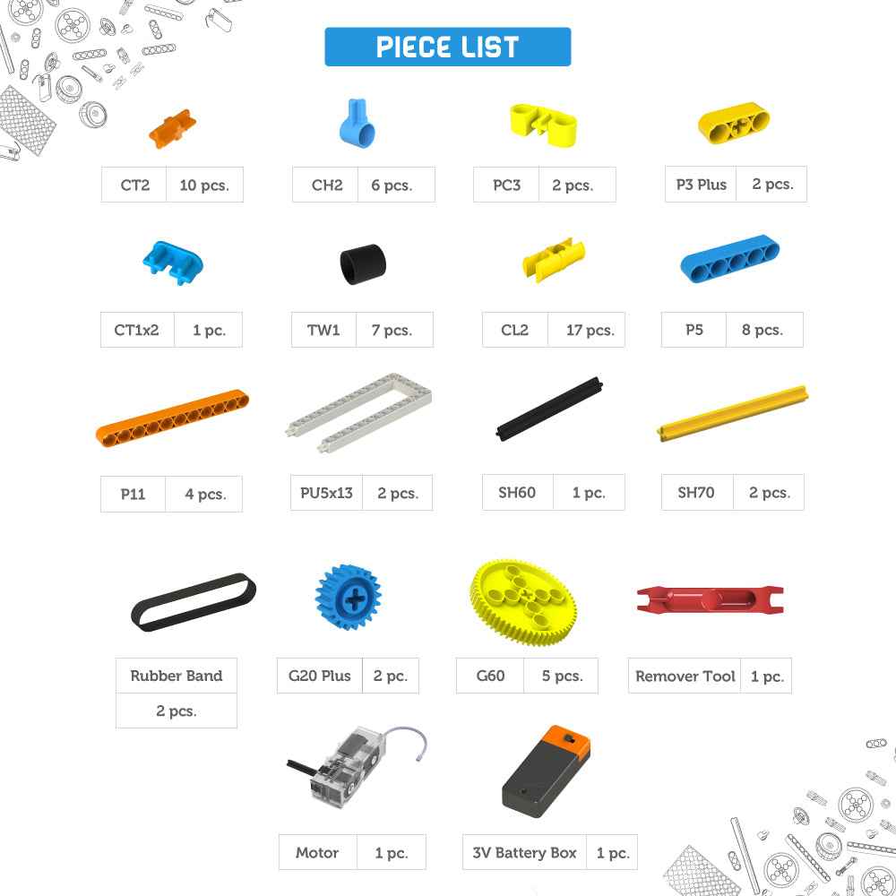 Crawlers_Piece_List, Spare parts