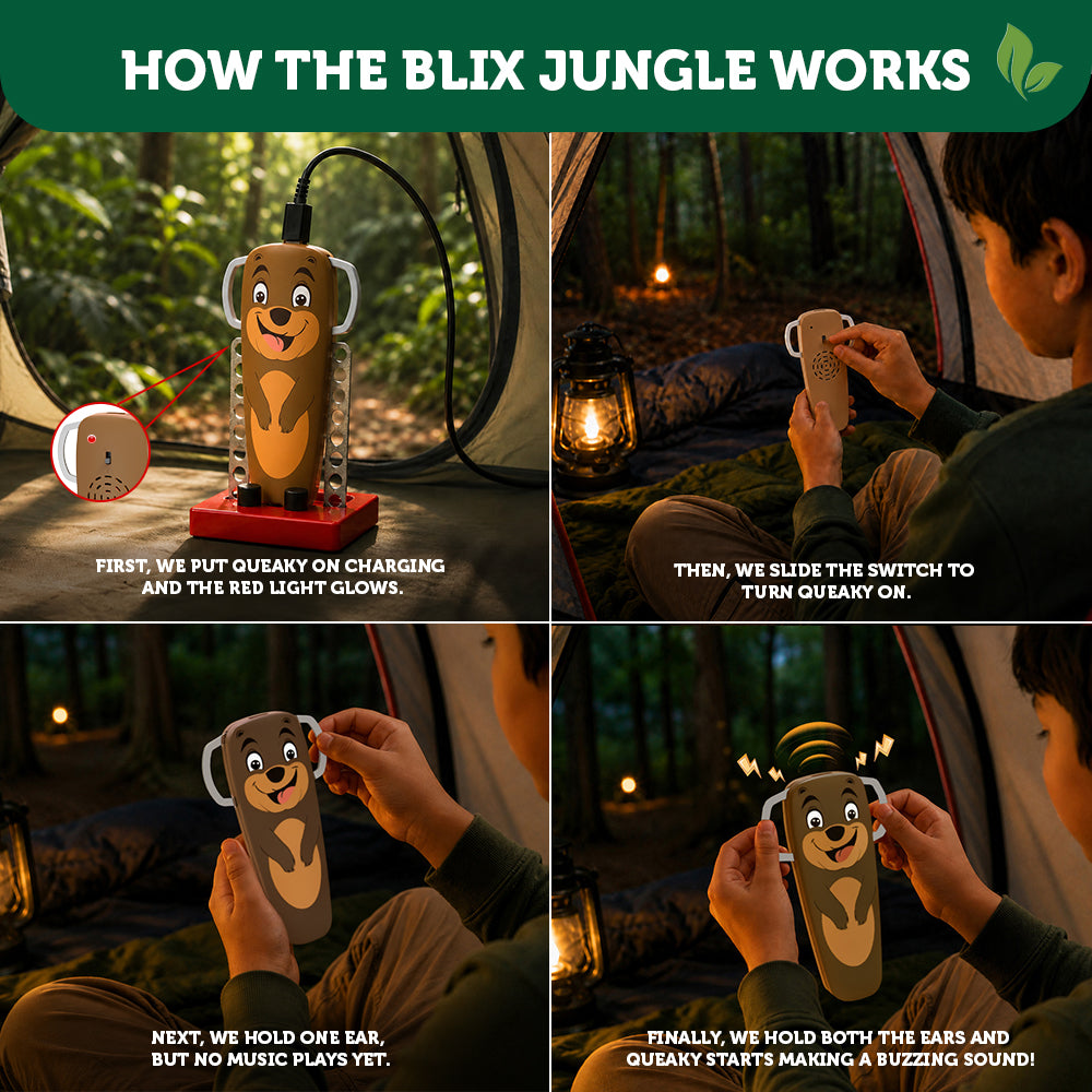 Bear Queaky Jungle, Queaky Charge, Stem Toys For Kids
