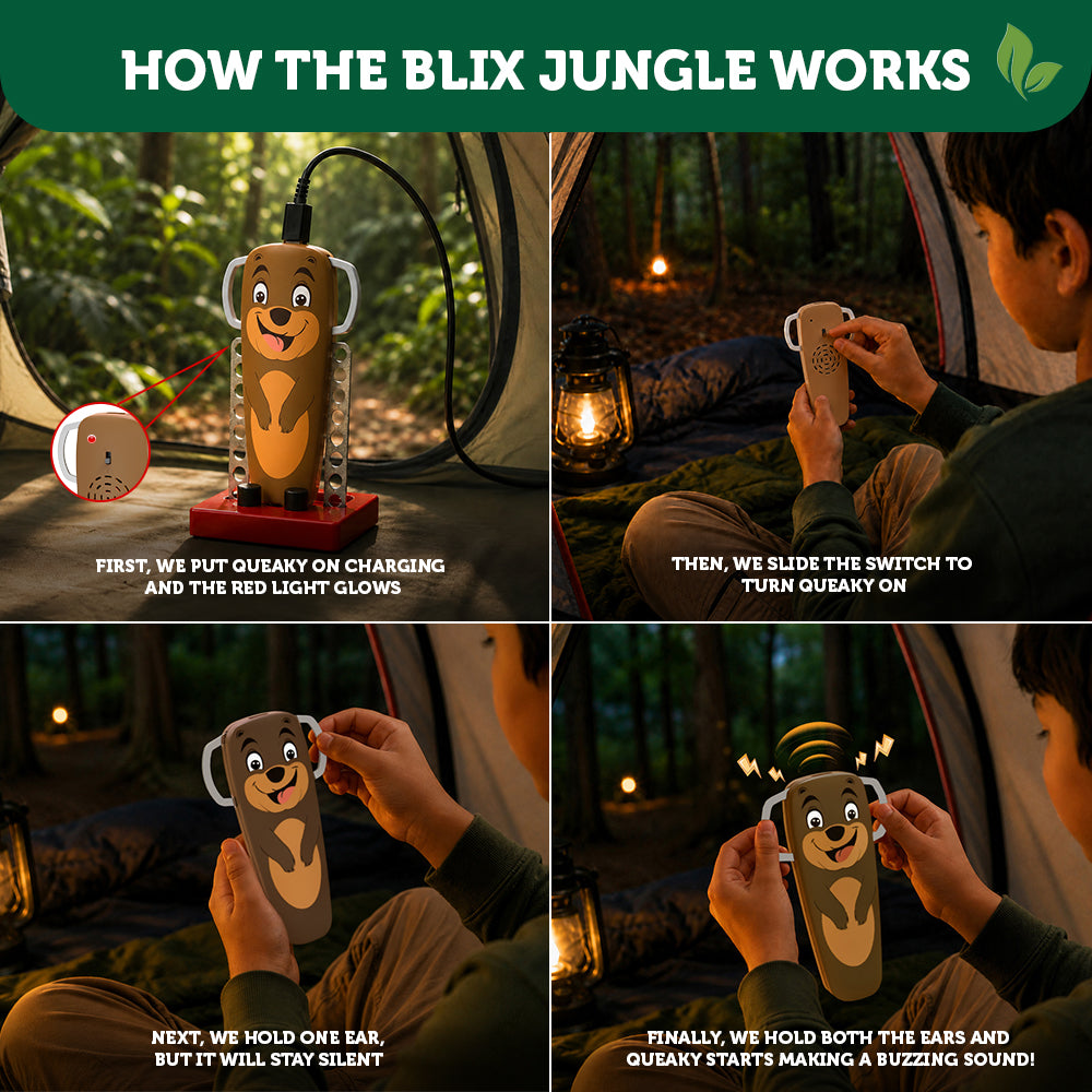 Bear Queaky Jungle, Queaky Charge, Stem Toys For Kids