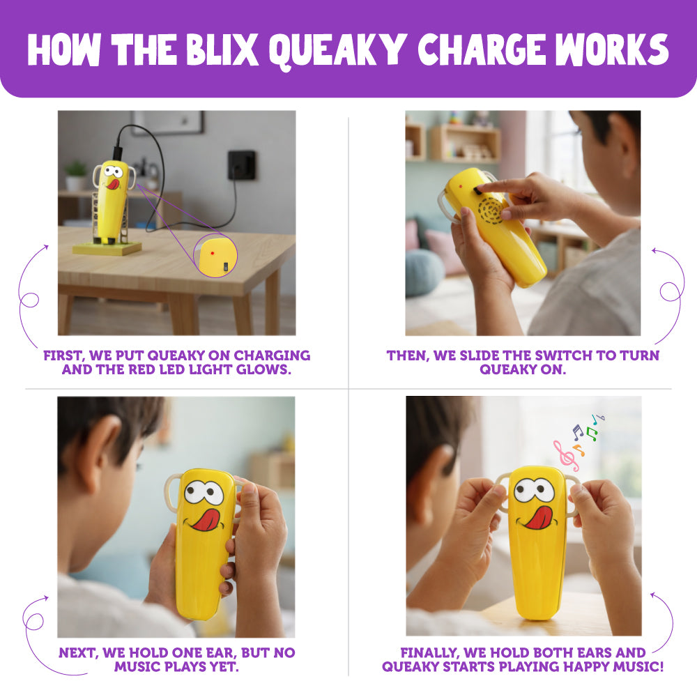 Blix Queaky Charge, Queaky, Musical Toy