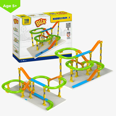 Blix Marble Run, Stem Construction Toys For Kids, Marble Track Toys For Kids