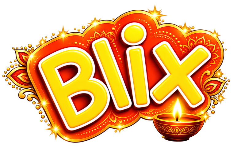 Festive Golden Blix Diwali Logo