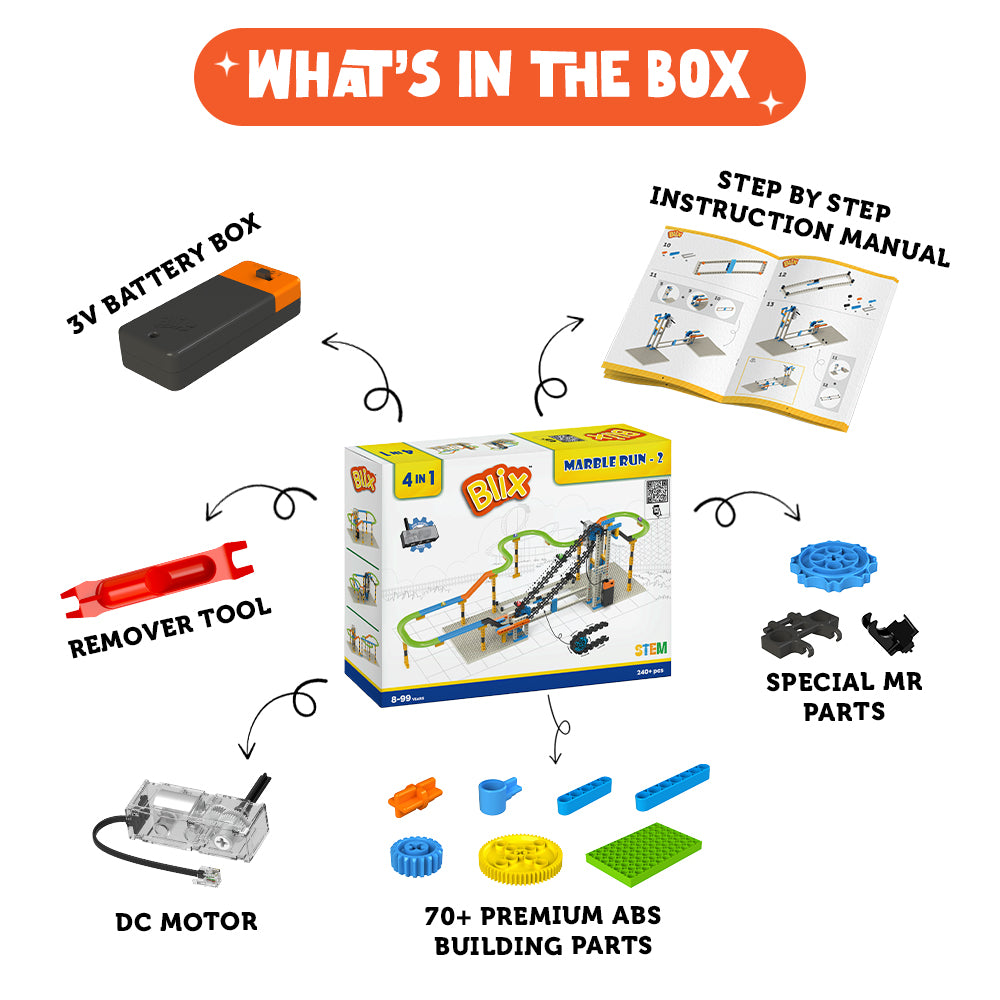 Blix_Marble_Run_2_with_tracks , Stem_Toys_For_Kis