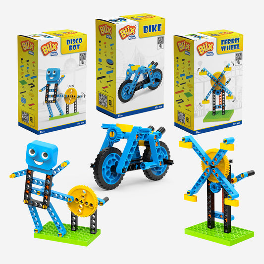 Blix Minis Pack of 3, Stem toys for kids